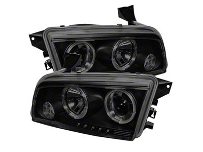 Spyder Auto Dodge Charger 06-10 Projector Headlights Halogen- LED Halo LED - 5078353
