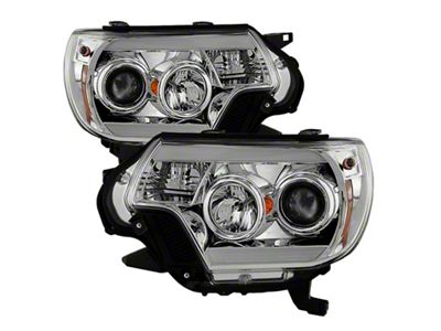 Spyder Auto Toyota Tacoma 12-16 Projector Headlights Light Bar DRL Chrome - 5081704