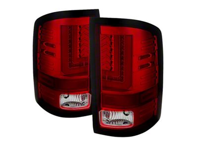 Spyder Auto GMC Sierra 14-16 LED Tail Lights Red Clear ALT-YD-GS14-LBLED-RC - 5080677