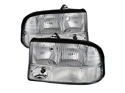 Xtune Oldsmobile Bravada 98-01 Crystal Headlights Chrome HD-JH-GS1598-AM-C - 9025488