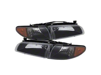Xtune Pontiac Grand Prix 97-03 Crystal Headlights w/ Amber Corner - 9023347