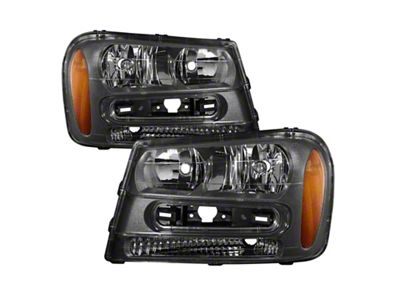 Xtune Chevy Trailblazer 02-09 Crystal Headlights Black HD-JH-CTB02-AM-BK - 9023538