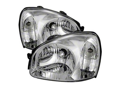 Xtune Hyundai Santa Fe 2003-2006 Crystal Headlights Chrome HD-JH-HYSA03-C - 9024832