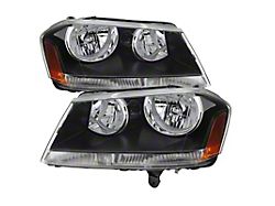 Xtune Dodge Avenger 08-14 Crystal Headlights Black HD-JH-DA08-AM-BK - 9025297
