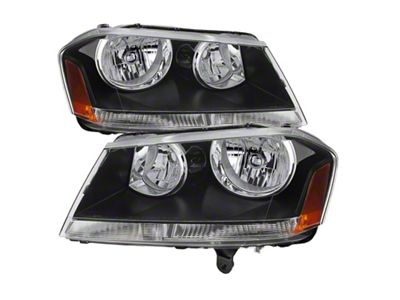 Xtune Dodge Avenger 08-14 Crystal Headlights Black HD-JH-DA08-AM-BK - 9025297