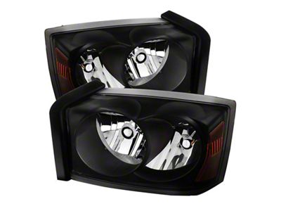 Xtune Dodge Dakota 05-07 Crystal Headlights Black HD-JH-DDAK05-AM-BK - 9025327
