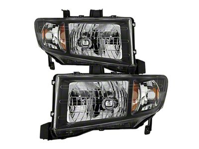 Xtune Honda Ridgeline 06-13 Crystal Headlights Black HD-JH-HRID06-AM-BK - 9025495