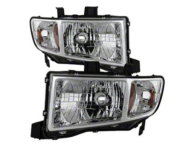 Xtune Honda Ridgeline 06-13 Crystal Headlights Chrome HD-JH-HRID06-AM-C - 9025501