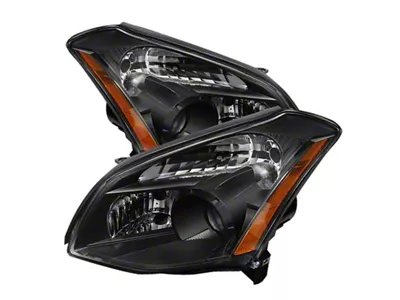 Xtune Nissan Maxima Halogen Only 07-08 Crystal Headlights Black HD-JH-NM07-AM-BK - 9025549