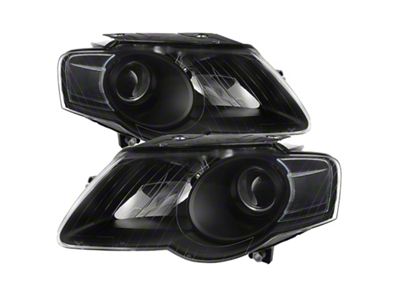 Xtune Volkswagen Passat 06-10 Halogen Only Projector Headlights Black HD-JH-VWPAT06-BK - 9025563