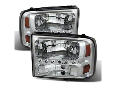 Xtune Ford F250 F350 Super Duty 99-04 1Pc Headlights w/ - 9026171