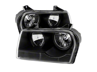 Xtune Chrysler 300 05-08 Halogen Non-Projection Style Only Crystal Headlights - 9026423