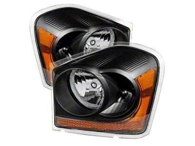 Xtune Dodge Durango 04-05 OEM Headlamps Black HD-JH-DDU04-AM-BK - 9027291
