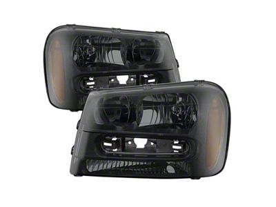 Xtune Chevy Trailblazer 02-09 OEM Style Headlights Black Smoke HD-JH-CTB02-AM-BSM - 9028595