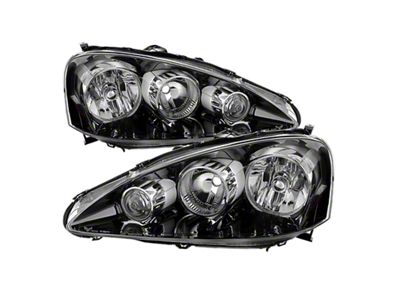 Xtune Acura Rsx 2005-2006 OEM Style Headlights -Black HD-JH-ARSX05-AM-BK - 9029516