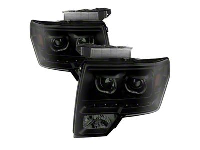 Xtune Ford F150 09-14 Projector Headlights Halogen Model LED Halo - 9032233