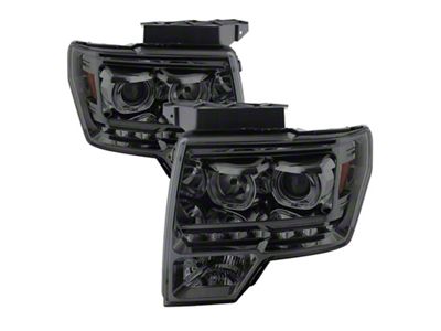 Xtune Ford F150 09-14 Projector Headlights Halogen Model Only LED - 9032257