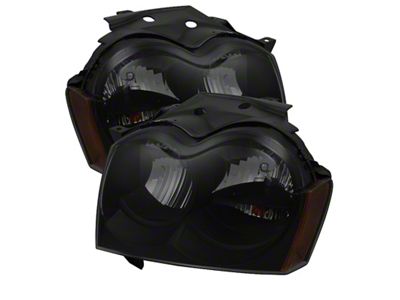 Xtune Jeep Grand Cherokee 05-07 Crystal Headlights Black Smoked HD-JH-JGC05-AM-BSM - 9033780