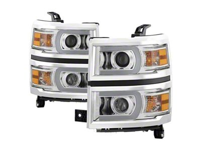Xtune Chevy Silverado 1500 14-15 Projector Headlights Light Bar Drl - 9034985