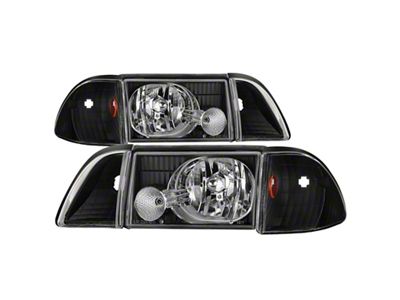 Xtune Ford Mustang 87-93 OEM style Headlights 6pcs Amber - 9035265