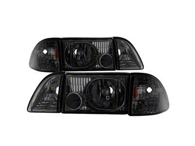 Xtune Ford Mustang 87-93 OEM style Headlights 6pcs Amber - 9035289