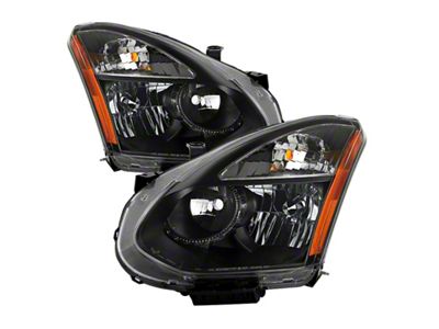 Xtune Nissan Rogue 08-14 Halogen Model Only OEM Style Headlights-Black - 9035548