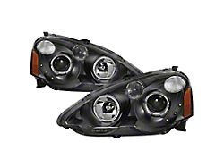 Xtune Acura RSX 2002-2004 Halo Projector Headlights - Black PRO-JH-ARSX02-HL-BK - 9036613