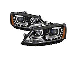 Xtune Volkswagen Jetta 11-14 Halogen Model Only DRL Projector Headlights - 9036675