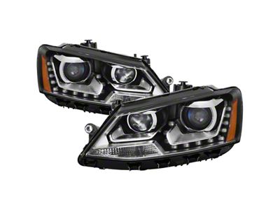 Xtune Volkswagen Jetta 11-14 Halogen Model Only DRL Projector Headlights - 9036675