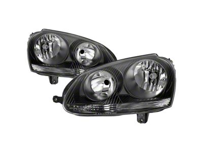 Xtune Volkswagen Golf 06-09 OEM Style Headlights Black - OEM - 9039966