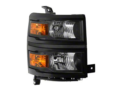Xtune Chevy Silverado 14-15 Non-HD Passenger Side Headlight Black - 9040115