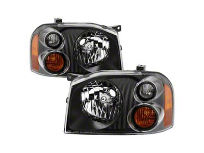 Xtune 01-04 Nissan Frontier OEM Headlights - Black HD-JH-NF01-AM-BK - 9042768