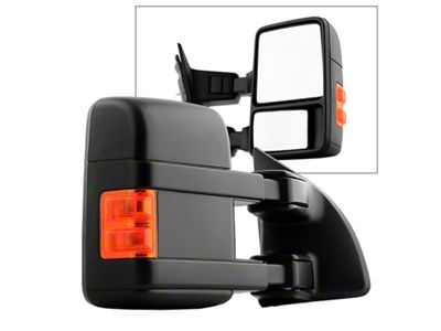 Xtune Ford Superduty 99-14 Manual Extendable Manual Adjust Mirror Amber- 9933134
