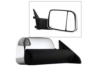 Xtune Dodge Ram 1500 09-12 Extendable Heated Adjust Mirror Chrome - 9933172