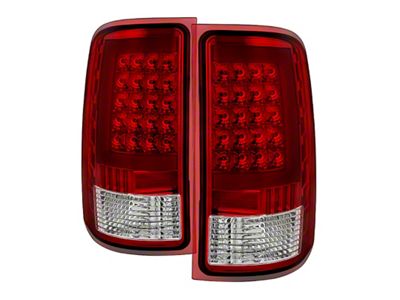 Xtune GMC Sierra 07-13 LED Tail Lights Red Clear ALT-ON-GS07-G2-LED-RC - 5081575