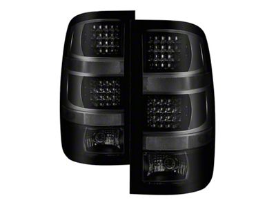 Xtune GMC Sierra 07-13 LED Tail Lights Black Smoked ALT-JH-GS07-LED-BSM - 9034077