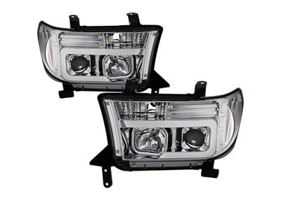 Spyder Auto 07-13 Toyota Tundra V2 Light Bar DRL Projector Headlights - 5084651