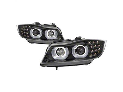 Spyder Auto 09-12 BMW E90 3-Series 4DR Projector Headlights Halogen - 5086488