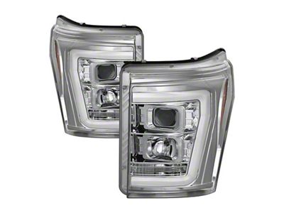 Spyder Auto 11-16 Ford F-250/F-350 V2 Projector Headlights - Light Bar - 5084705