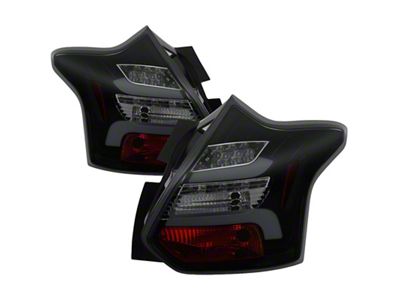 Spyder Auto 12-14 Ford Focus 5DR LED Tail Lights - Black - 5085146