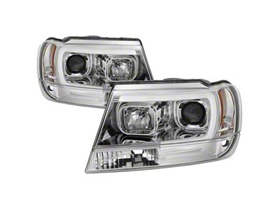 Spyder Auto 99-04 Jeep Grand Cherokee Projector Headlights - Light Bar - 5085214