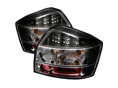 Spyder Auto A4 02-05 LED Tail Lights Black ALT-YD-AA402-LED-BK - 5000026