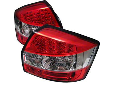 Spyder Auto A4 02-05 LED Tail Lights Red Clear ALT-YD-AA402-LED-RC - 5000040