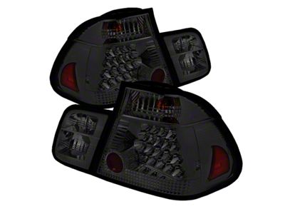 Spyder Auto BMW E46 3-Series 02-05 4Dr Tail Lights Smke ALT-YD-BE4602-4D-LED-SM - 5015068