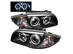 Projector Headlights LED Halo Black (08-11 BMW E87 1-Series)