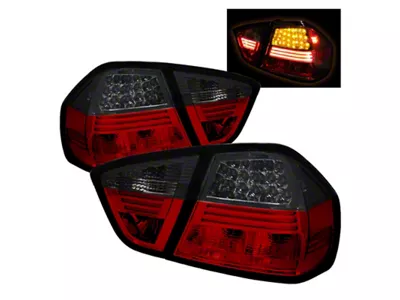 Spyder Auto BMW E90 3-Series 06-08 4Dr LED Tail Lights Red - 5000910
