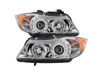 Spyder Auto BMW E90 3-Series 06-08 Projector LED Halo Amber Reflctr - 5009012