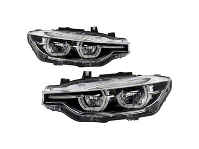 Spyder Auto BMW F30 3 Series 4Dr LED Projector Headlights Chrome - 9948534
