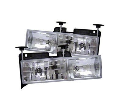 Spyder Auto Chevy C/K Series 1500/2500 88-99/Chevy Tahoe 95-99 Crystal Glass Headlights - 5012388