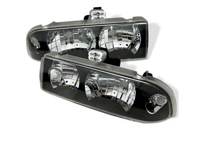 Spyder Auto Chevy S10 98-04/Chevy Blazer 98-05 Crystal Headlights Black HD-YD-CS1098-BK - 5012425